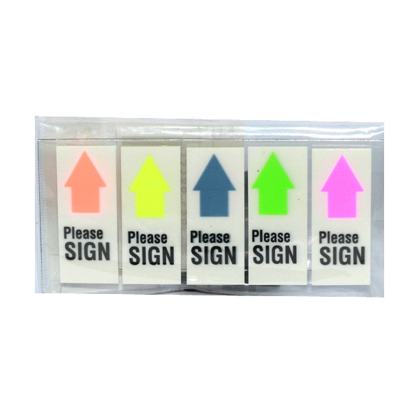 Giấy note Please Sign 5 màu Pronoti