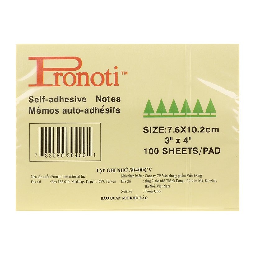 Giấy note 3 x 4 Pronoti