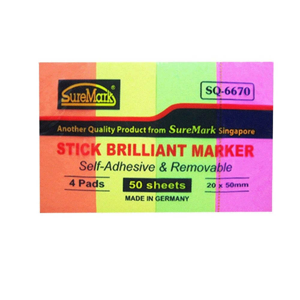 Giấy note 4 màu SureMark SQ6670